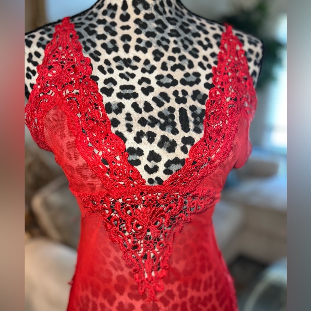𝐋𝐨𝐯𝐞𝐫𝐬 𝐋𝐚𝐧𝐞 Red Nighty - Picture 4 of 6